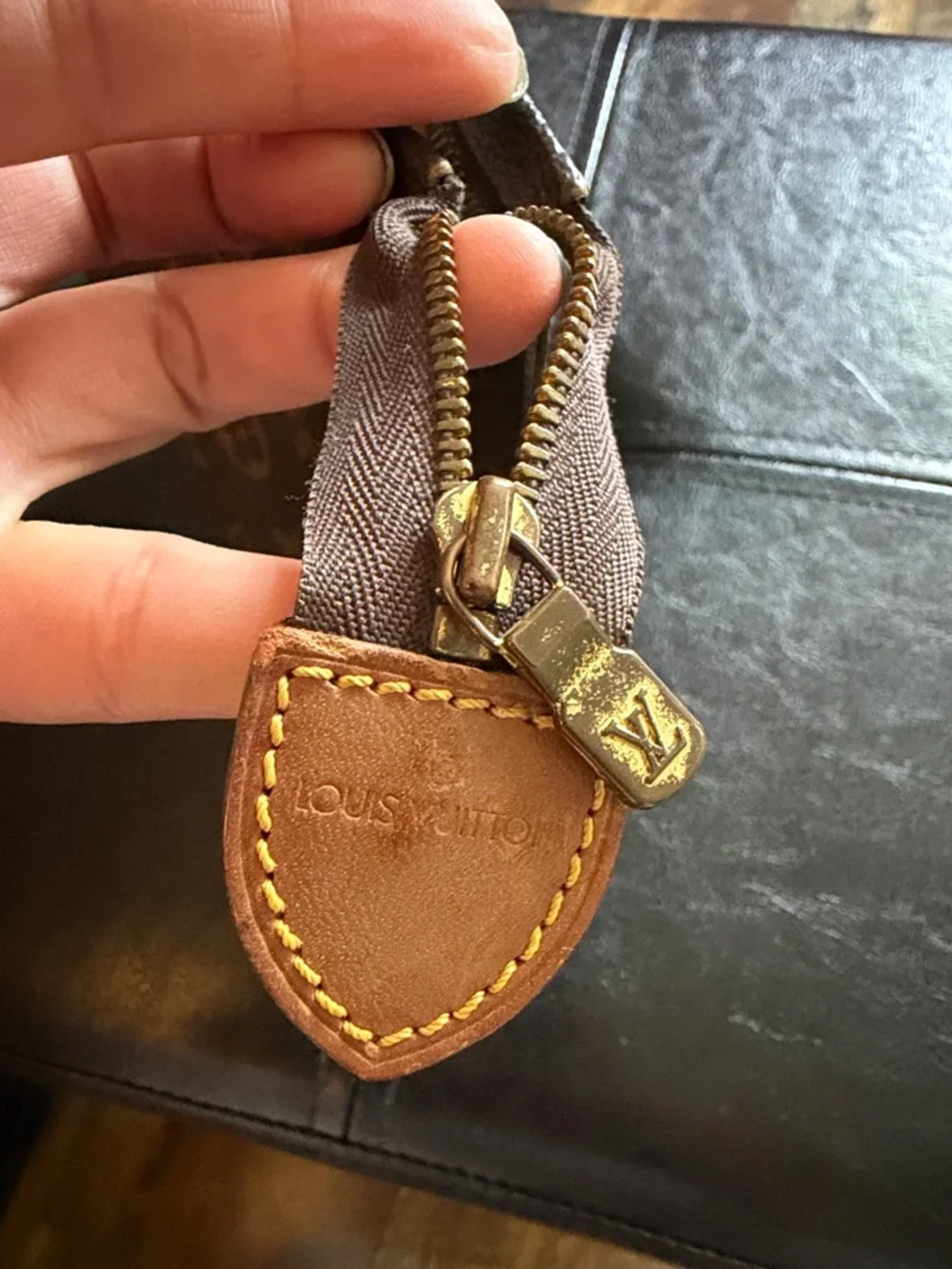 Louis Vuitton Monogram Canvas Pouch in Brown and Tan - Picture 3 of 11